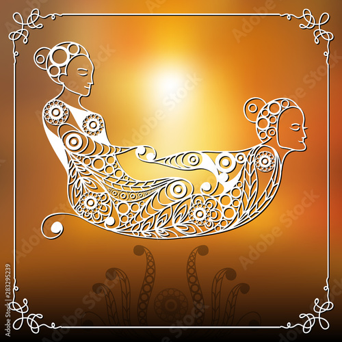 Graphic illustration of with Thai massage 8