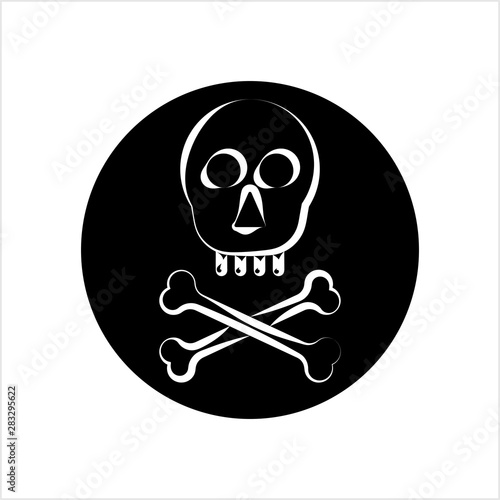Skull And Crossbones Icon, Skull, Cross Bones