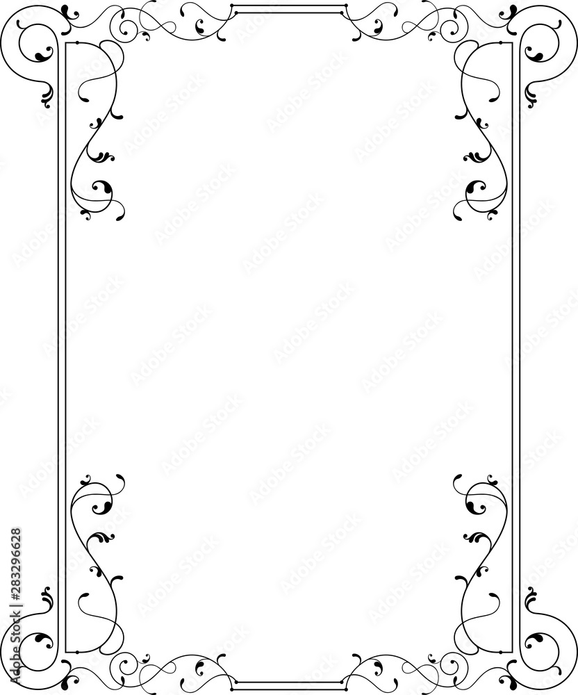 Frame Border Decorative Design Stock Vector | Adobe Stock