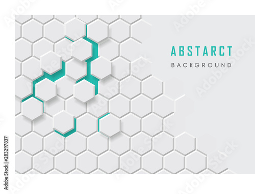 Technological honeycomb background, Abstract geometric hexagon