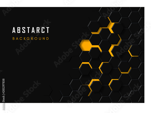 Technological honeycomb background, Abstract geometric hexagon