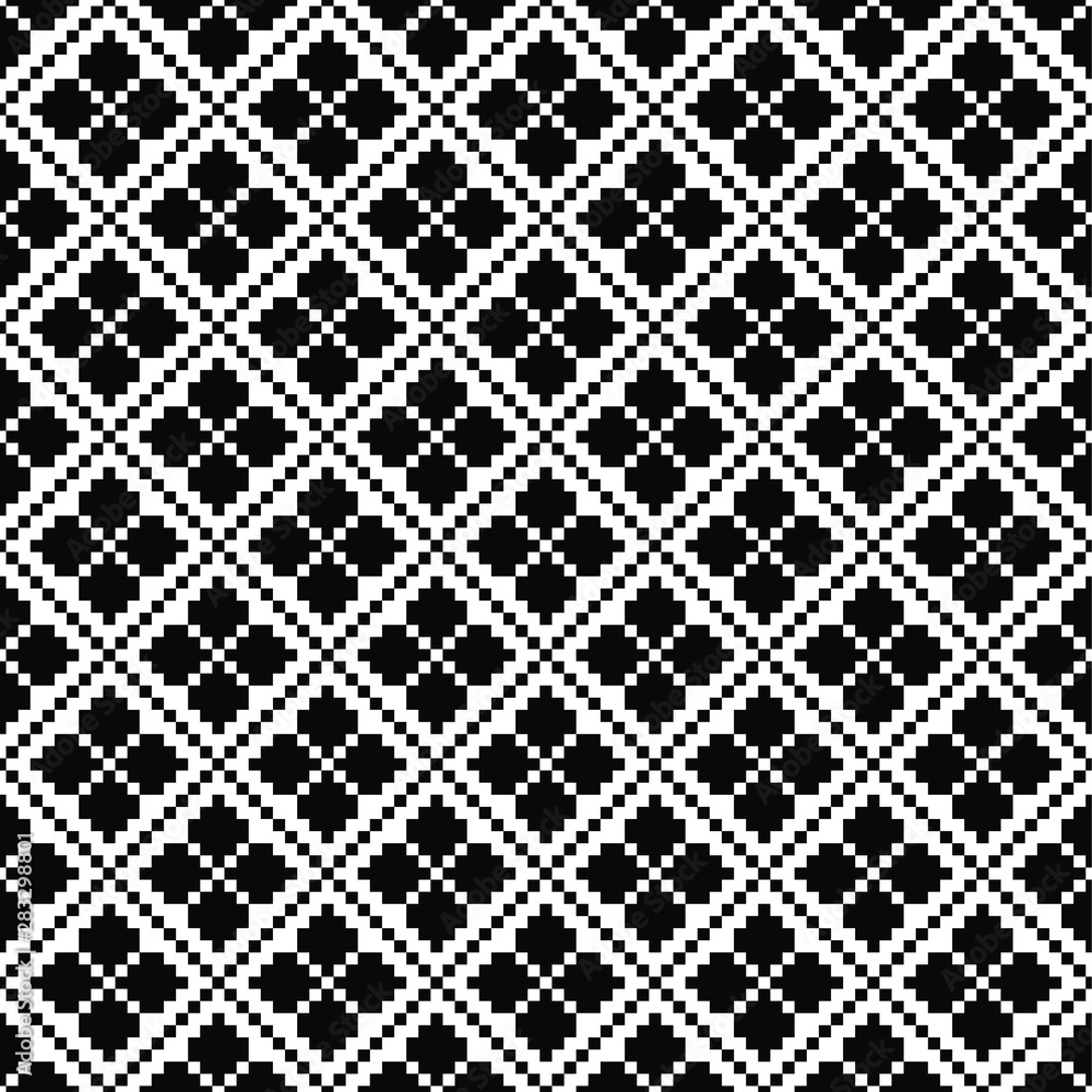 Seamless floral pattern. Abstract geometric background.