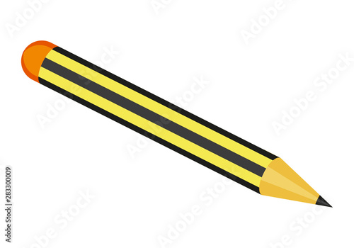 Lapicero amarillo y negro sobre fondo blanco.