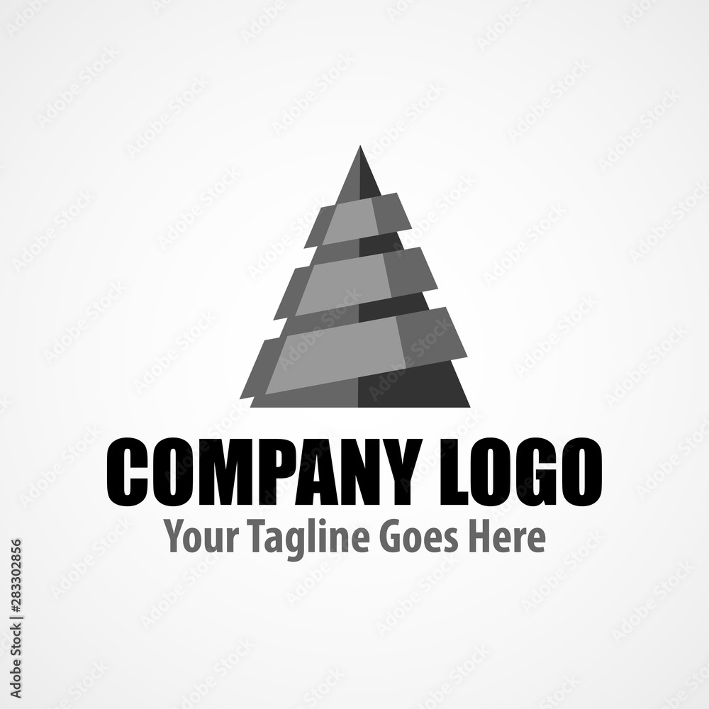 Modern logo template for drilling company - obrazy, fototapety, plakaty 