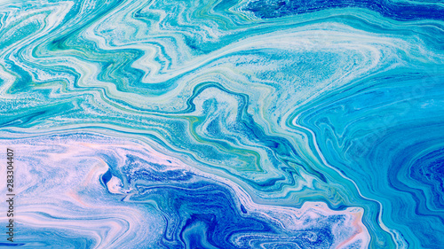 Blue Acrylic pour Color Liquid marble abstract surfaces Design.