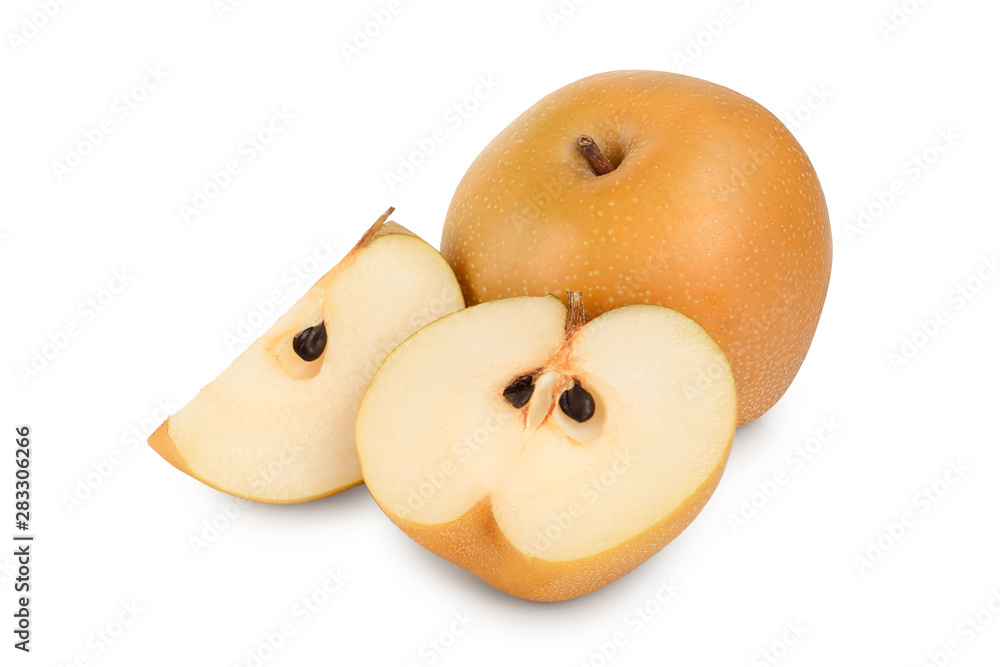 Fresh asian pear isolated on white background Fresh asian pear isolated on white background