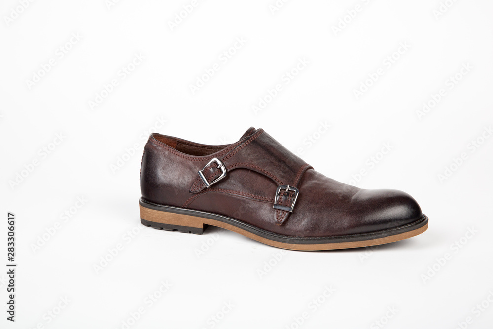 Mens shoes on white background 
