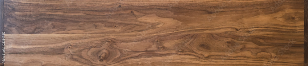 Real long black walnut wood texture with natural grain - obrazy, fototapety, plakaty 