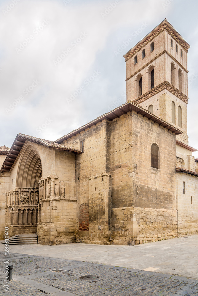 View at the San Bartolome Church in Logrono - Spain