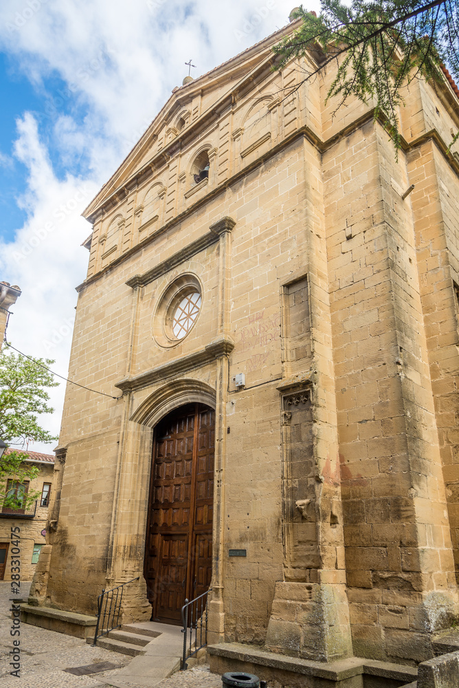 View at the Church of Santa Maria in Laguardia, Spain
