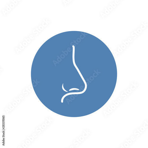 Human nose vector isolated. Nose symbol for your web site design, logo, app, UI. Vector illustration, EPS10.