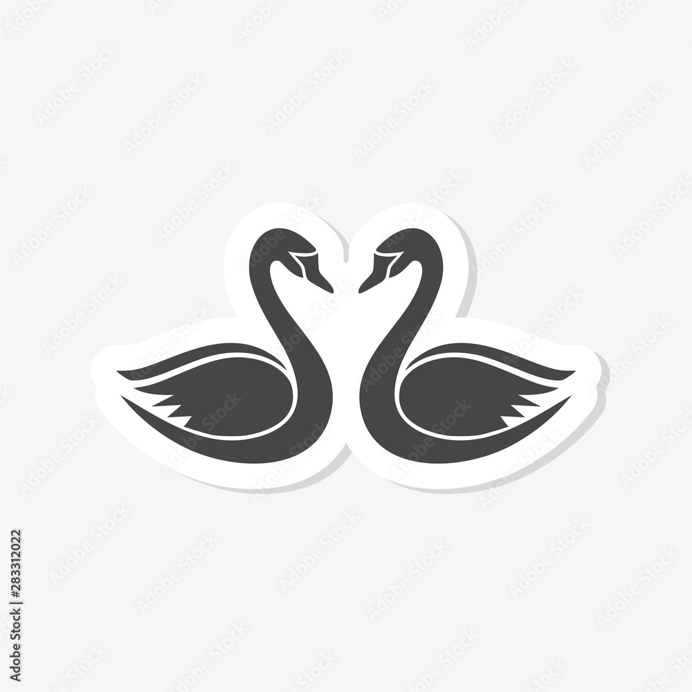Swan logo and Template simple illustration design Swan logo and Template simple illustration design