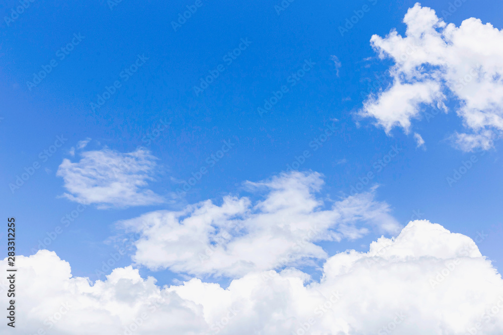 The sky is blue with clouds The sky is blue with clouds