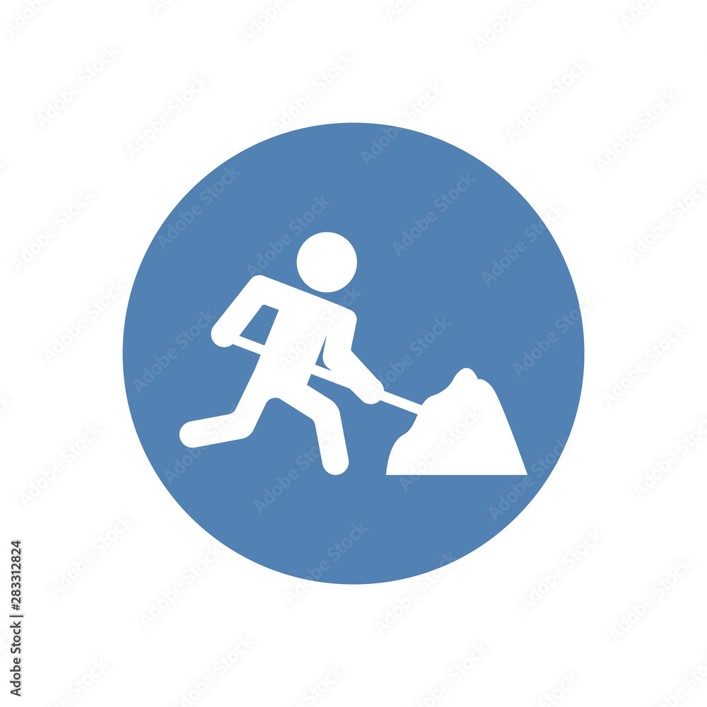Construction workman icon. Simple vector illustration for graphic and web design. Construction workman icon. Simple vector illustration for graphic and web design.