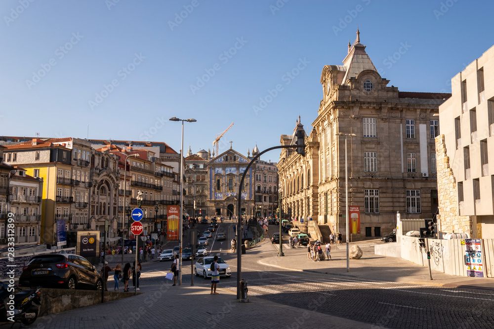 Sao Bento station and other buildings from Porto, Portugal