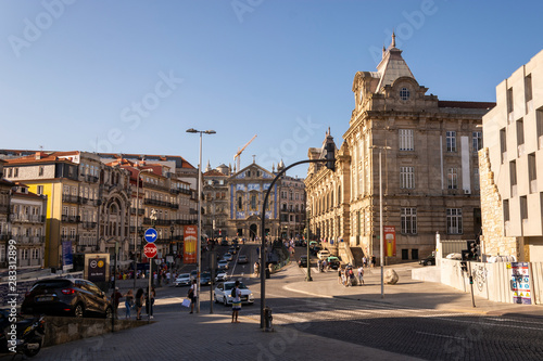 Sao Bento station and other buildings from Porto, Portugal