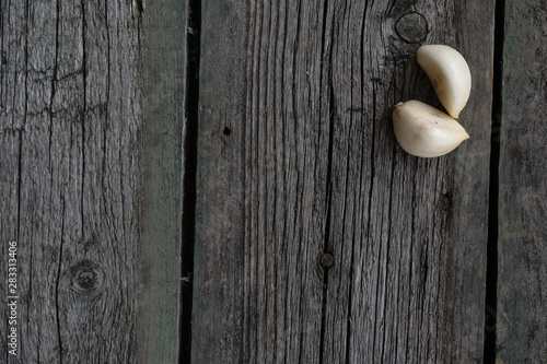 Snacks on a gray wooden background