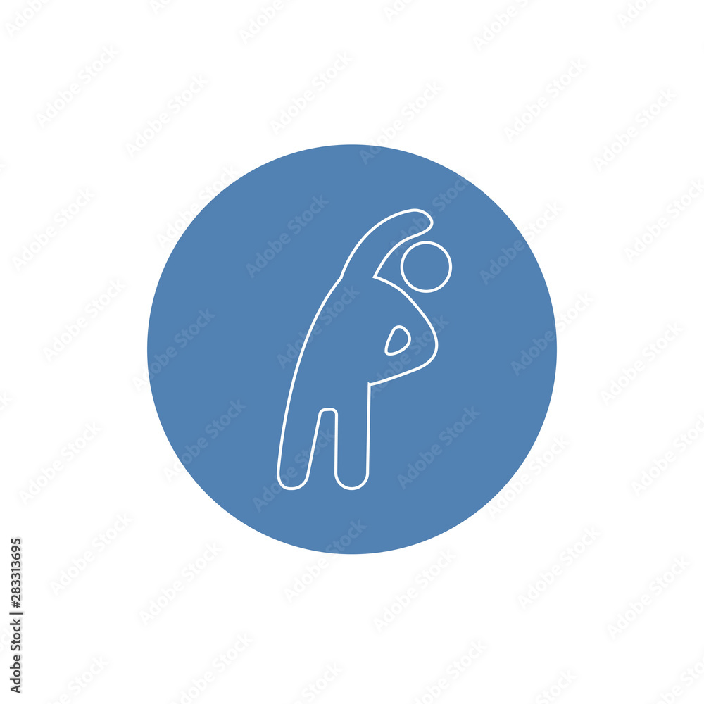 Man Doing Exercise Icon. Suitable for use on web apps, mobile apps and print media. Man Doing Exercise Icon. Suitable for use on web apps, mobile apps and print media.