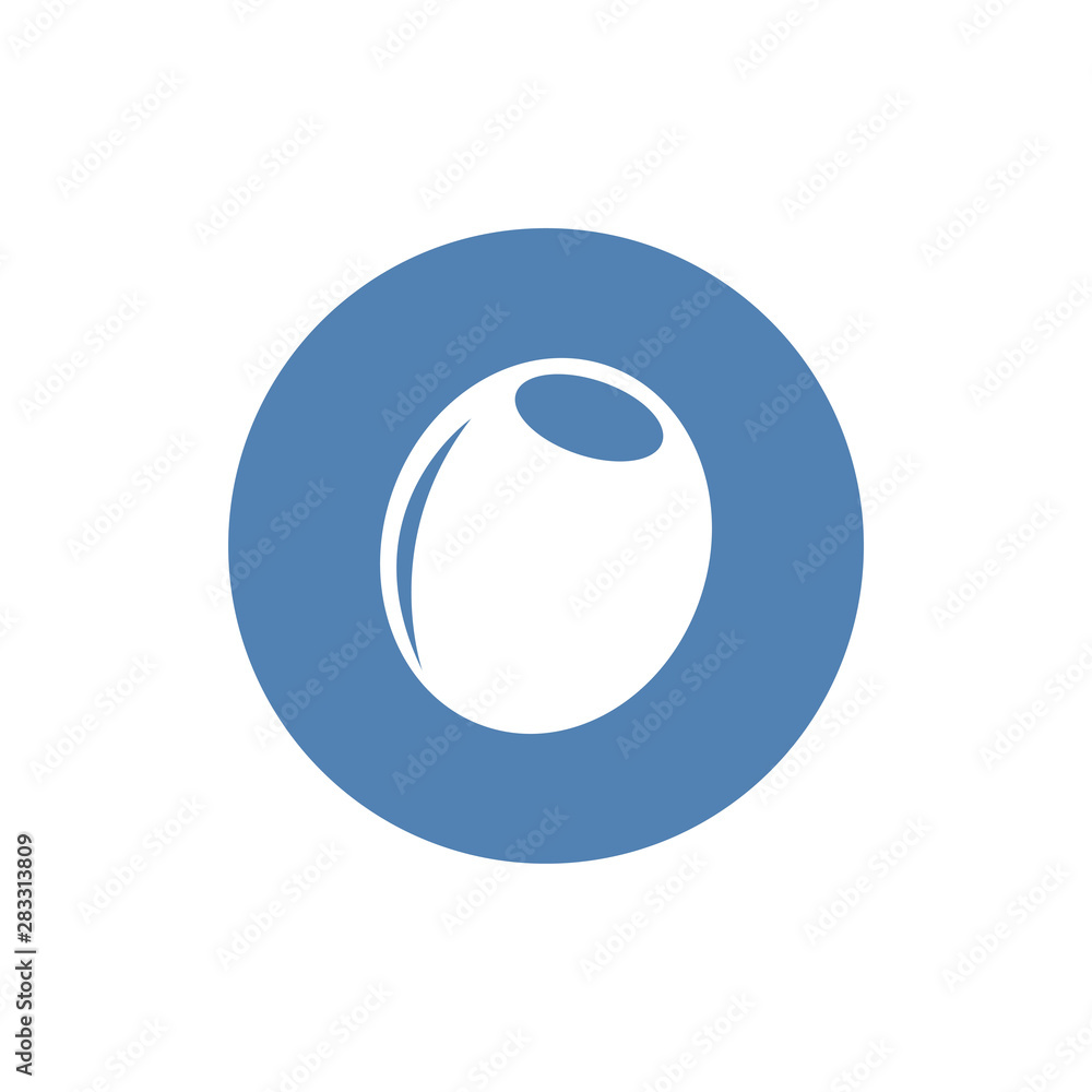 Olive icon vector, filled flat sign, solid pictogram isolated on white, logo illustration Olive icon vector, filled flat sign, solid pictogram isolated on white, logo illustration