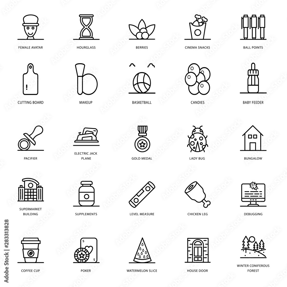 Meal Line Icons Pack Meal Line Icons Pack