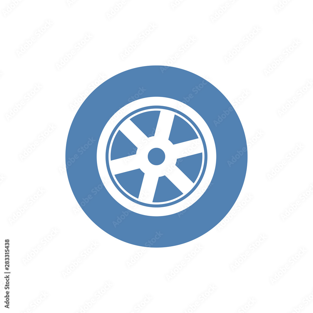 Wheel Icon Isolated on White Background. Simple icon for websites, web design, mobile app, info graphics. Flat vector Wheel Icon Isolated on White Background. Simple icon for websites, web design, mobile app, info graphics. Flat vector