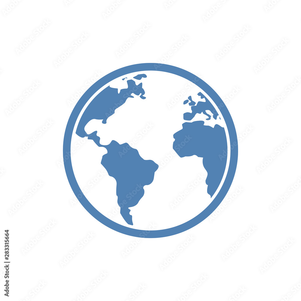 Globe Icon. Earth sign. Vector illustration for web banner, web and mobile, infographics.
