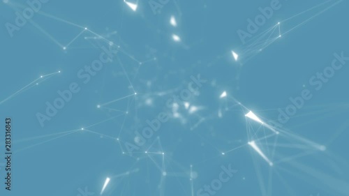 Wallpaper Mural Abstract polygonal space background with connecting dots and lines. Communications, technology and engineering motion background. Torontodigital.ca