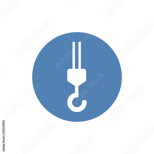 Crane and hook logo design template vector illustration