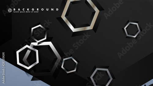 abstract vector background with gradient hexagon shapes. the background is suitable for anything. eps 10
