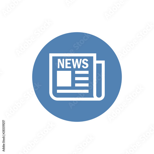 Newspaper icon vector, filled flat sign, solid pictogram isolated on white. News symbol, logo illustration