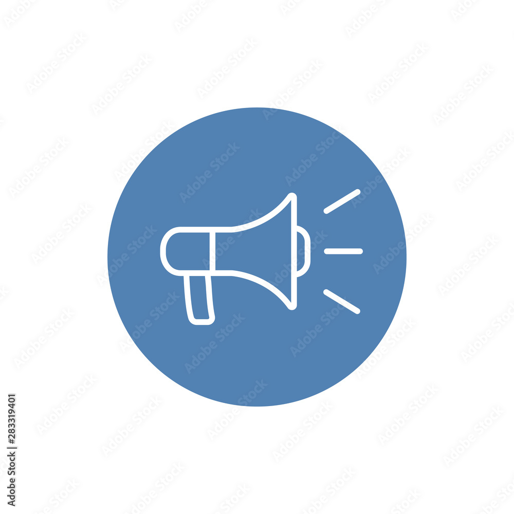 Loudspeaker line icon, megaphone and website button, horn vector graphics, a linear pattern on a white background, eps 10. Loudspeaker line icon, megaphone and website button, horn vector graphics, a linear pattern on a white background, eps 10.