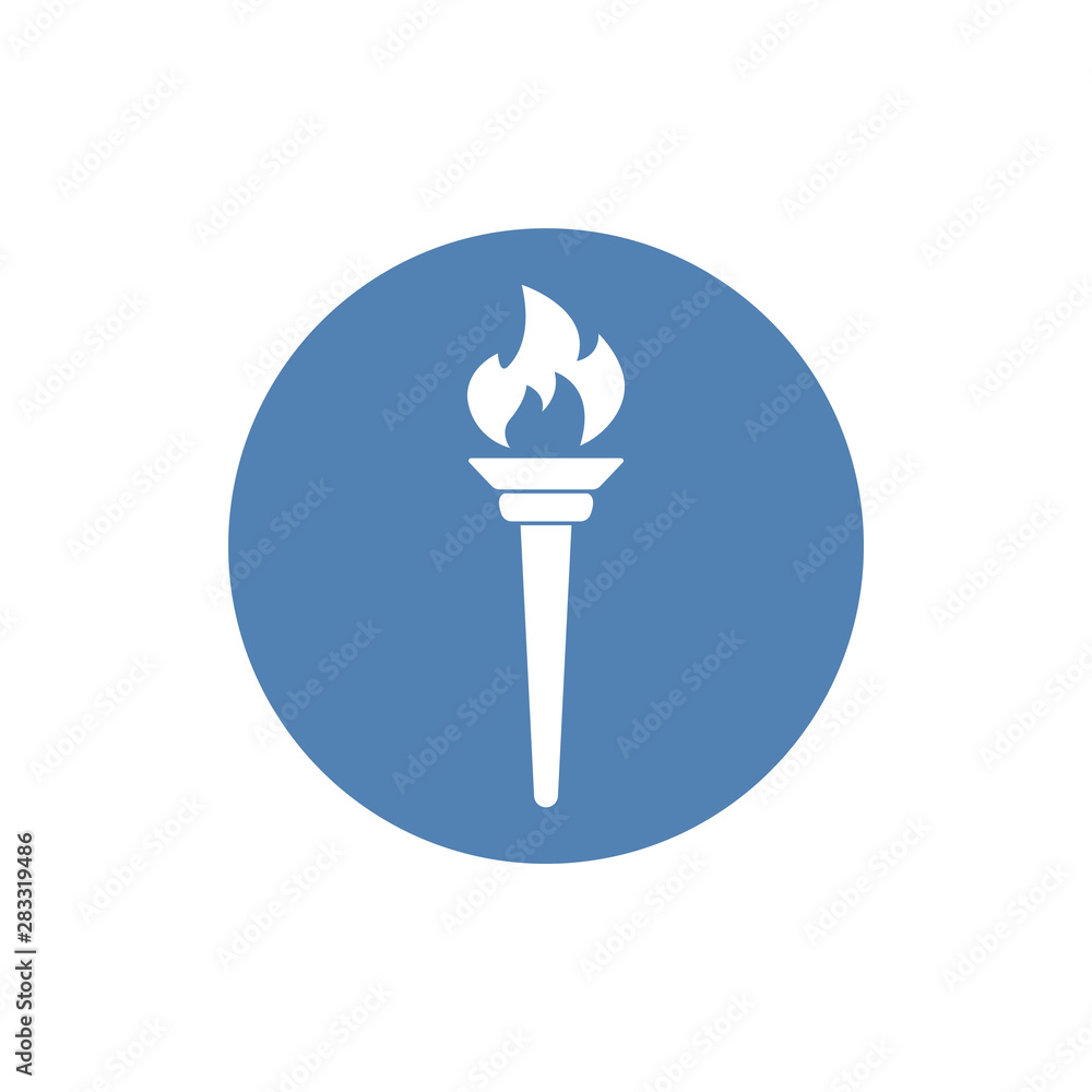 Torch icon Vector Illustration on the white background. Torch icon Vector Illustration on the white background.
