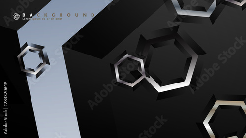 abstract vector background with gradient hexagon shapes. the background is suitable for anything. eps 10