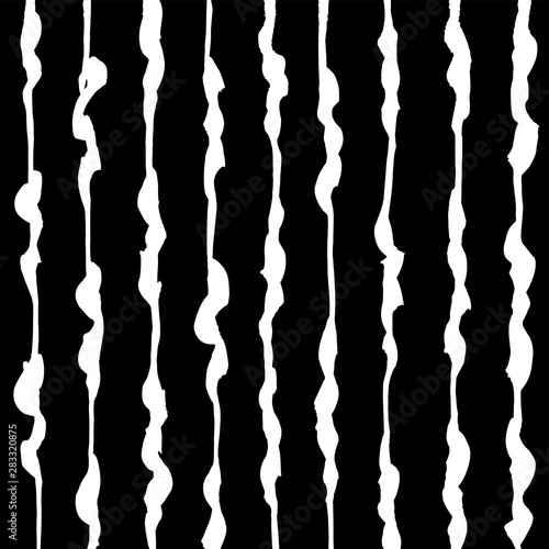 Grunge brush pattern. Texture. White and black vector.