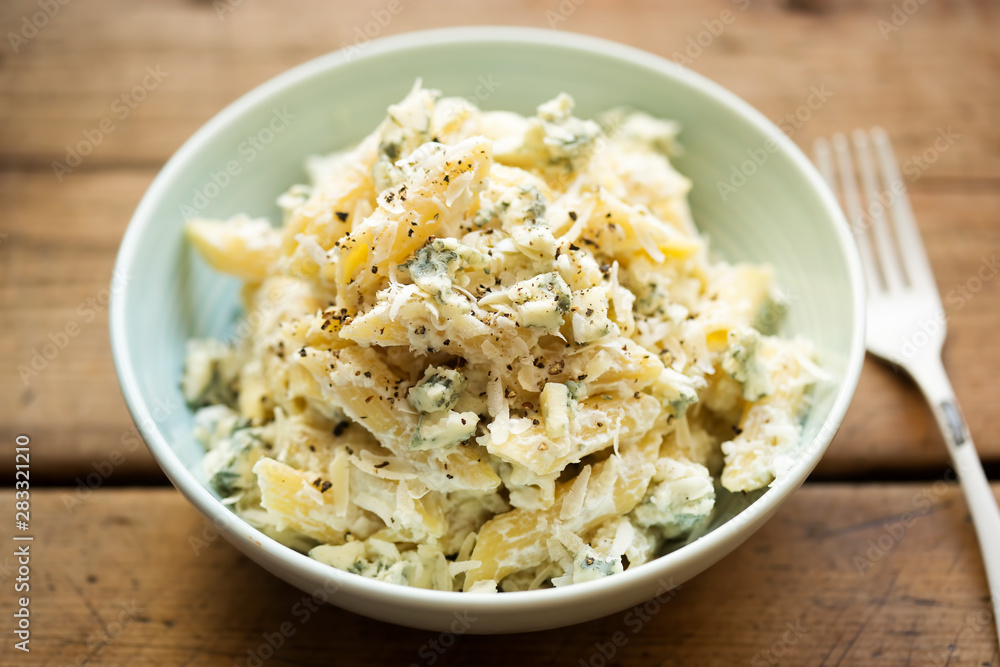 Cheese pasta. Pasta with ricotta, parmesan & blue cheese. Cheese pasta. Pasta with ricotta, parmesan & blue cheese.