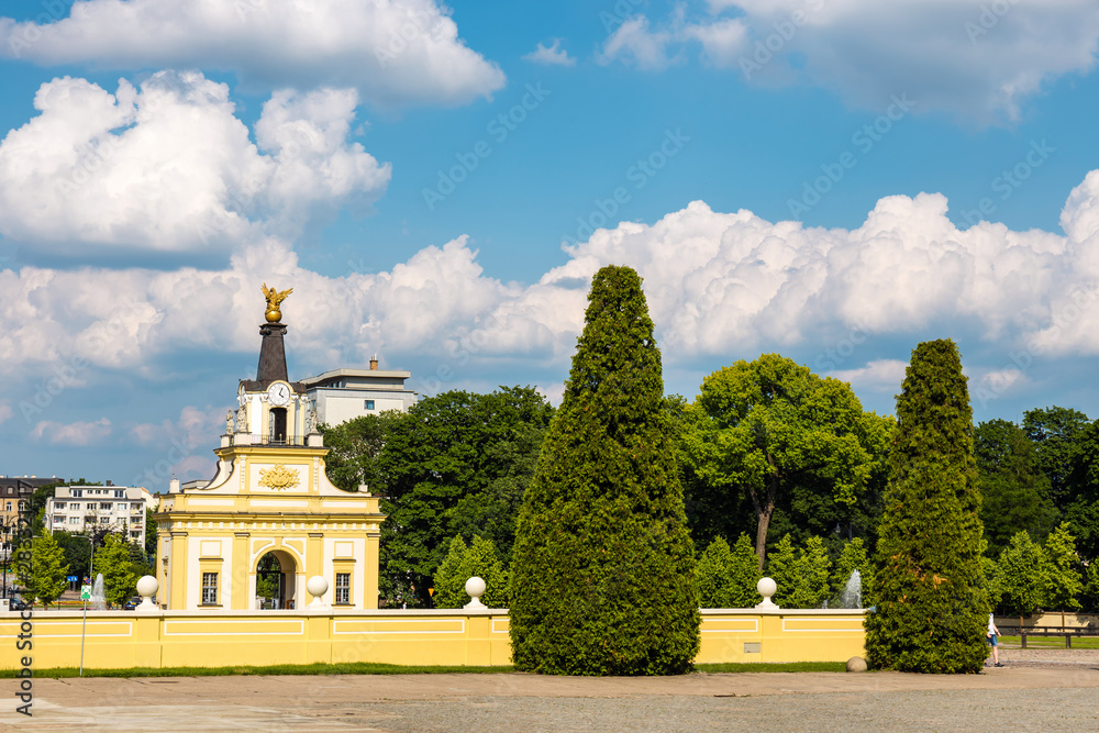 Gate to Branicki palace in Bialystok, Poland