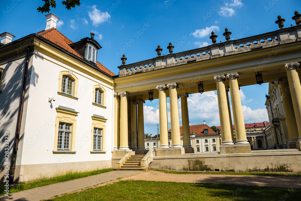 Obraz premium Facade of the Museum of the History of Medicine and Pharmacy in Branicki Palace, Poland
