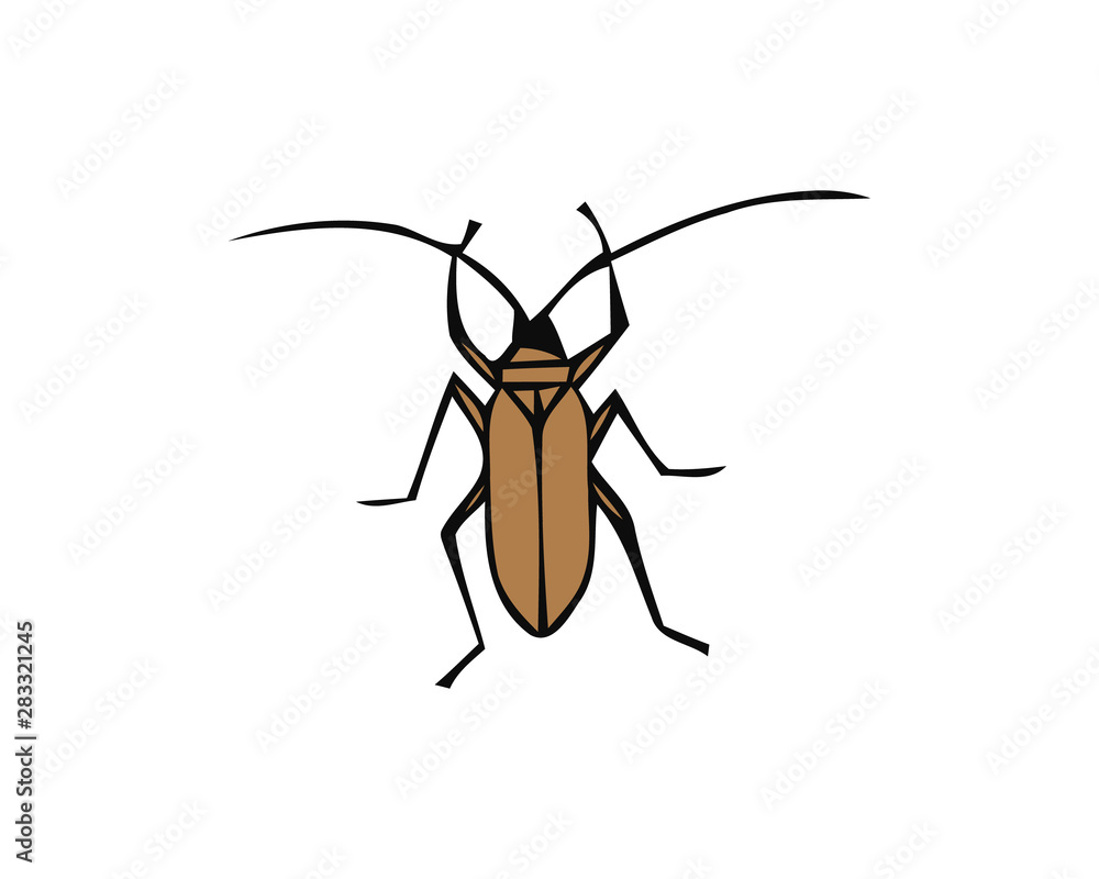 Vector black silhouette of a scarab beetle isolated on a white background. Vector black silhouette of a scarab beetle isolated on a white background.