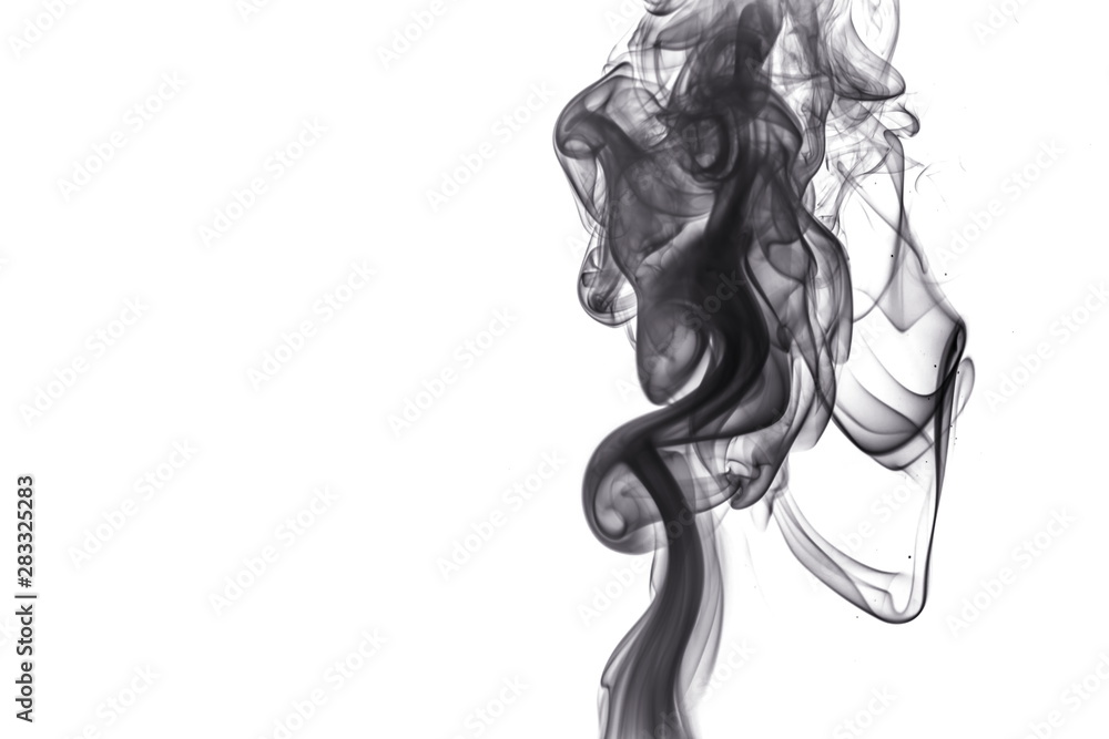 Black smoke on white background Black smoke on white background