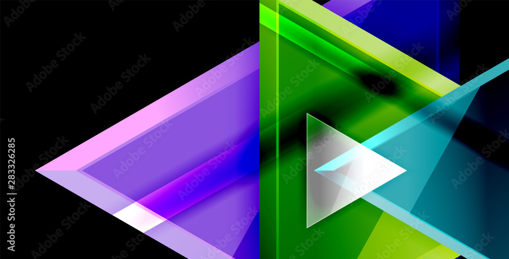 Dynamic triangle composition abstract background