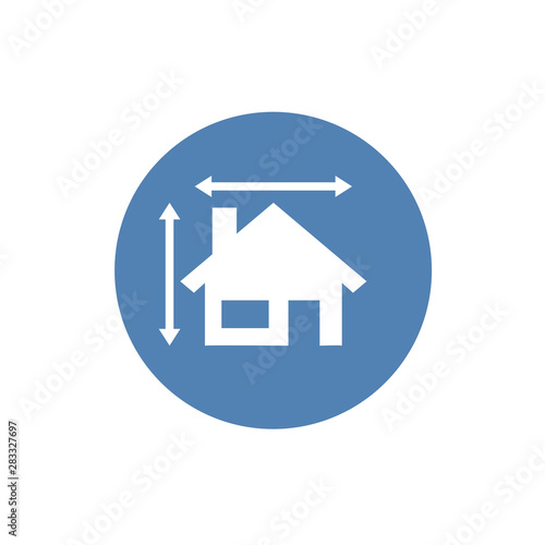 Wallpaper Mural House size icon. Flat vector illustration EPS 10 Torontodigital.ca