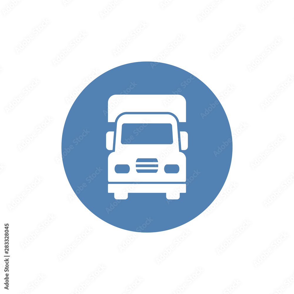 Truck simple icon silhouette on white background. Ground transport. Vector illustration. Truck simple icon silhouette on white background. Ground transport. Vector illustration.