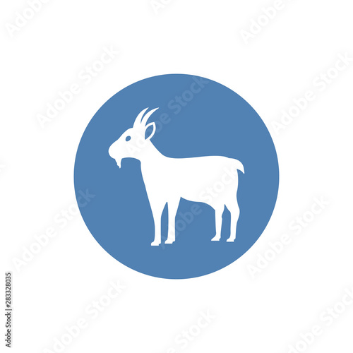 Goat logo icon design. Flat vector illustration EPS 10