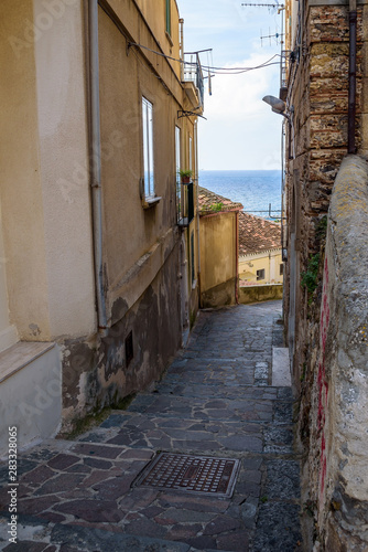 Narrow street in Pizzo in Calabria