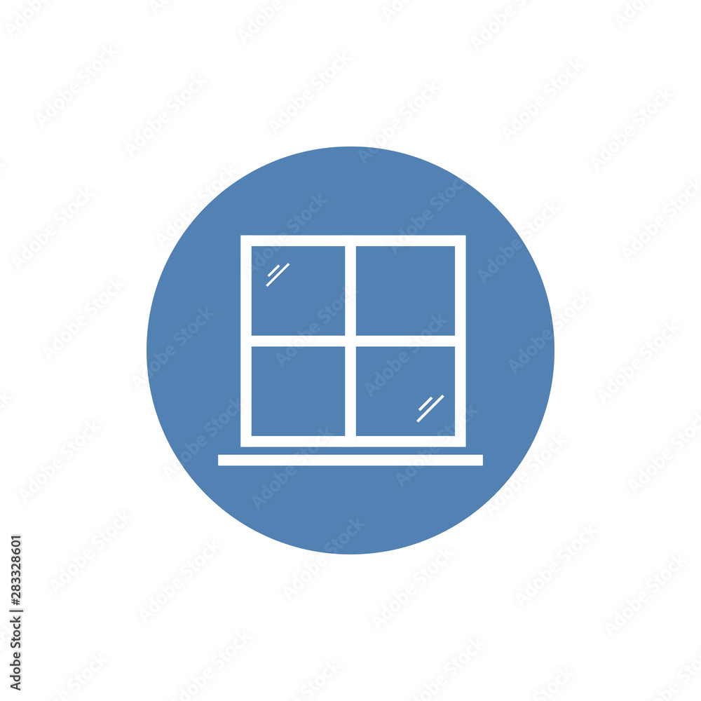 Window icon. Vector sign symbol. Flat vector illustration. EPS 10