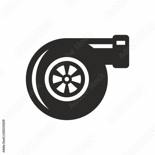 Turbocharger icon isolated on a white background