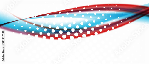 Trendy abstract wave blur pattern, multicolored lines on white background for wallpaper design. Colorful background vector. Creative vector element.