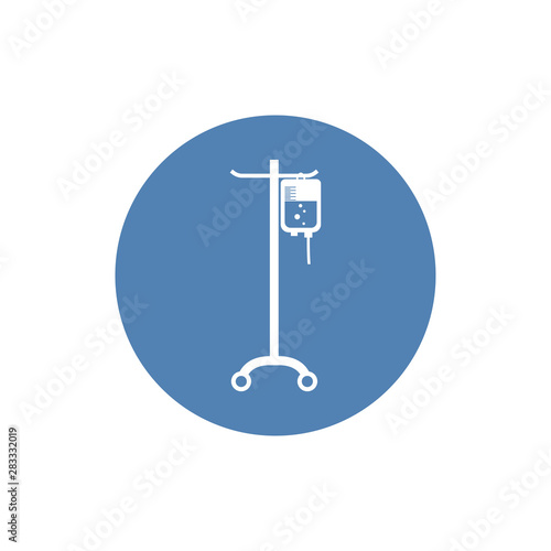 blood bag vector icon, IV bag in trendy flat style