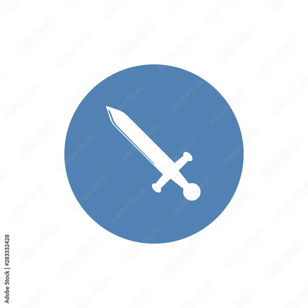 Steel sword vector icon illustration isolated on white background Steel sword vector icon illustration isolated on white background