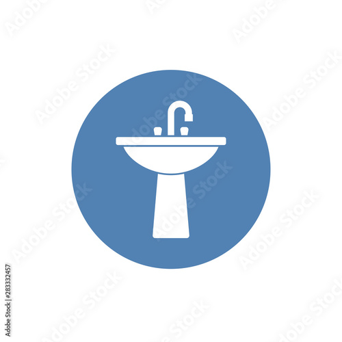 Washbasin icon. Flat design style. vector washbasin icon illustration isolated on white background, graphic design vector symbols. Eps10